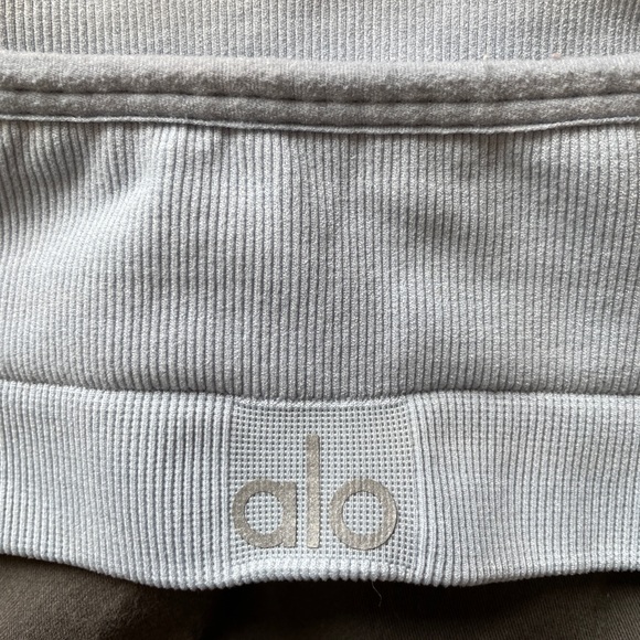 Alo Yoga Power Sports Bra in Sea Mist - Picture 4 of 8